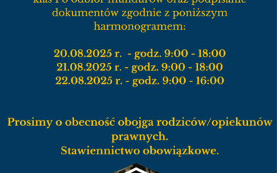 Odbiór mundurów klasy I