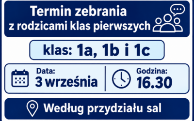🔔 Terminy spotkań z rodzicami – klasy pierwsze